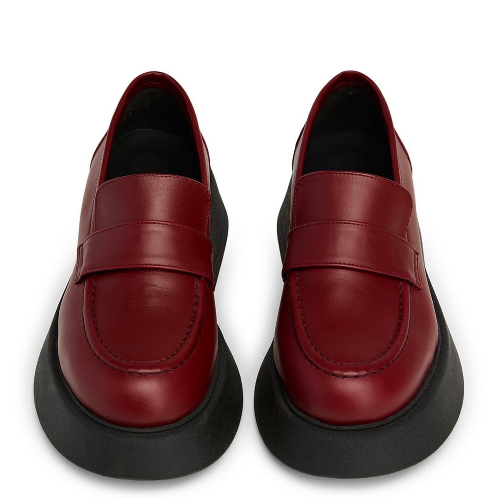 Made in Italy Real Leather lug sole loafers